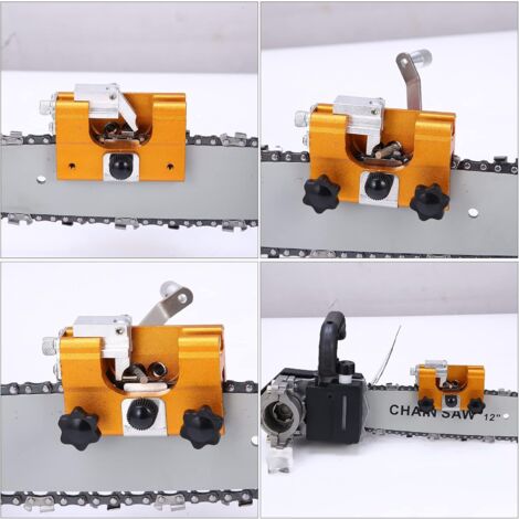 QWORK® Kit D'affûtage De Chaîne De Tronçonneuse, à Manivelle Avec 3