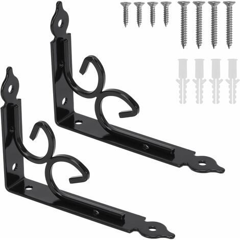 15 Supports De Fixation Pour Enceintes Murales - En Fer Noir - Dimensions 7,1x3x0,6 Cm - Pour Haut-parleurs, Boîtiers Audio