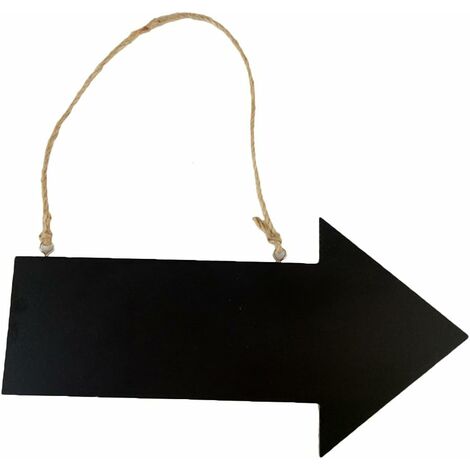 Panneau en Bois Signe Flèche Fléchage Signes Signes de Craie Réutilisables Tableau directionnel Pendaison de Crémaillère Cadeau (Noir) (1/5)