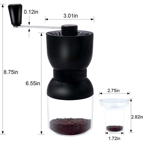 Moulin à Café, Moulin à Café Manuel avec Réglage De Vitesse Réglable Et