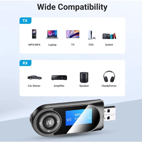 Émetteur-récepteur Bluetooth Sans Fil USB HG 2023, Bluetooth V5.0, Adaptateur Audio Stéréo Pour TV PC
