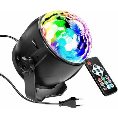 Mini boule disco lumière USB, disco ball LED party lamp, commande