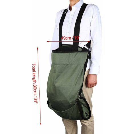 Tablier De Cueillette Jardin LES-THERESA - Toile Coton Imperméable - Poche Récolte Réglable - Vert