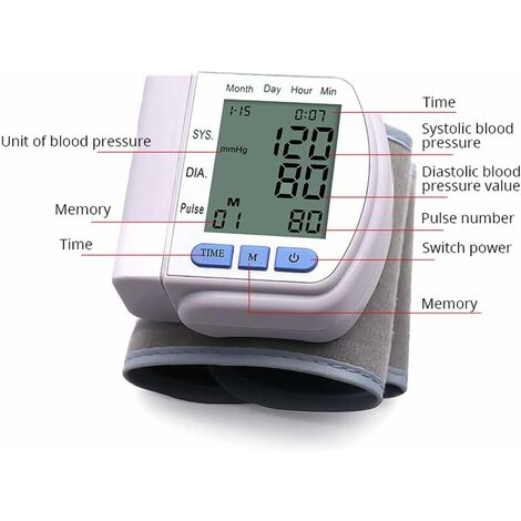 Tensiomètre Digital Automatique - Mesure Tension Artérielle, Pouls Et Fréquence Cardiaque Avec Précision