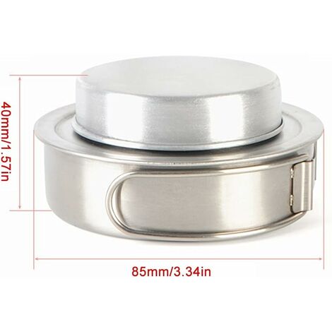 Mini Réchaud à Alcool Portable - Acier Inox Et Alliage D'aluminium, 12x12cm, Ultra Léger, Parfait Randonnée Et Camping
