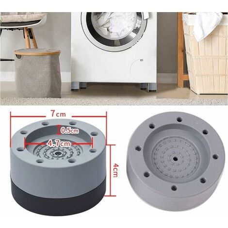 12 Pièces Tapis Machine à Laver Anti Vibration, Tampons À Pied Machine À  Laver Patin Lave