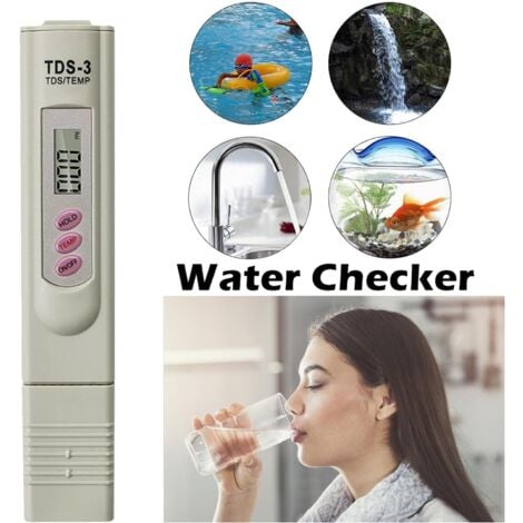 TDS mètre - Testeur de qualité de l'eau potable - Haute précision - Plage  de mesure : 0-9999
