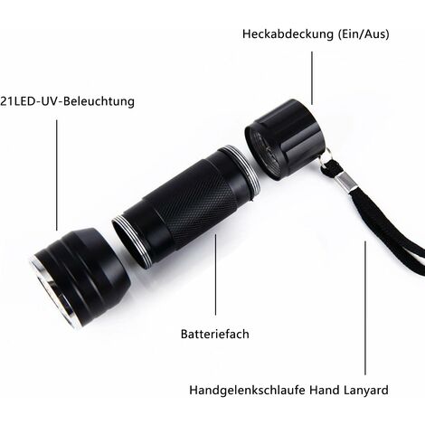 Lampe UV 365 Nm Rechargeable – Détection Urine Animaux, Authentification Billets, Vérification Antiquités