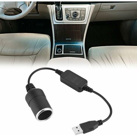 Convertisseur d'adaptateur d'allume-Cigare, Port USB vers câble Adaptateur de convertisseur de Prise Allume-Cigare 12V