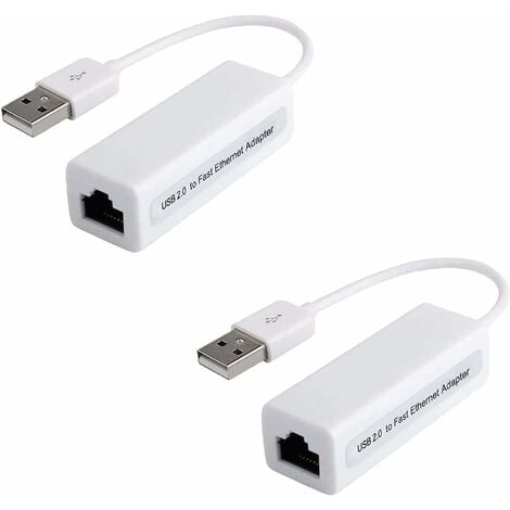 USB 2.0 RJ45 LAN + Hub USB (2 dans 1) Adaptateur pour PC