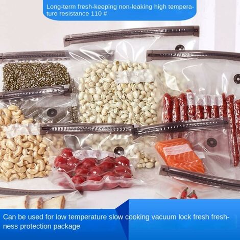 12PCS Sac sous-Vide Réutilisables Sacs de Conservation Sacs sous-Vide Alimentaires Sac Congelation Sac Stockage pour Fruits Viande Poissons Pain