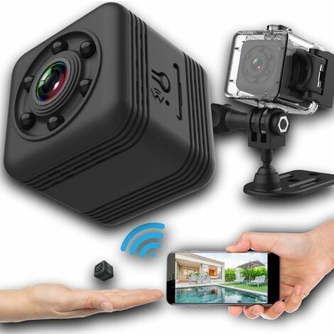 Caméra espion noir et discrete - motorisée 180° - Caméra Wifi Full HD
