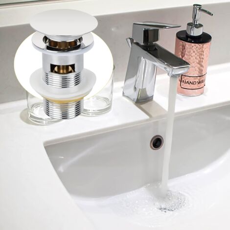 Bonde Pop-up Chromé 90 Mm Pour Lavabo - Clic-clac, Neuf, Marque Bestpriceparts