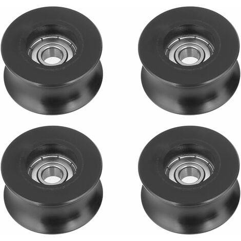 Lot de 4 roues de guidage en U 8 × 40 × 20,7 mm