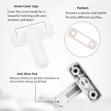Lot De 4 Serrures De Sécurité Pour Portes Et Fenêtres Avec Clé