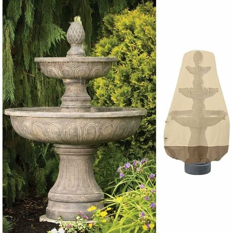 Housse de protection pour fontaine de jardin, résistante à l'eau,  anti-poussière et réutilisable, en