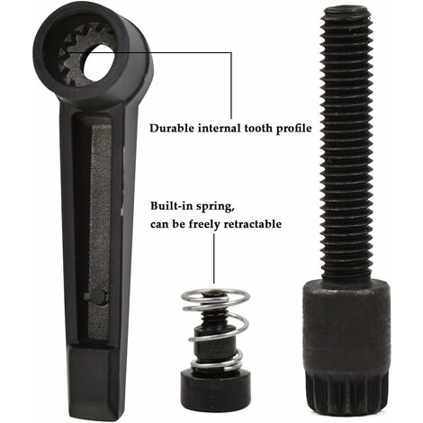 Poignée Levier De Serrage M8 X 30 Mm - Noir Mat, Mécanisme Dentelé, Robuste Pour Bricolage, Machines