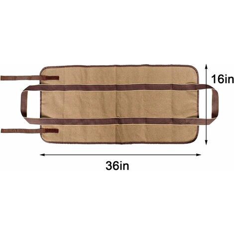 Porte-bûches de Bois de Chauffage Toile Sac À Bûche Cheminée Sac