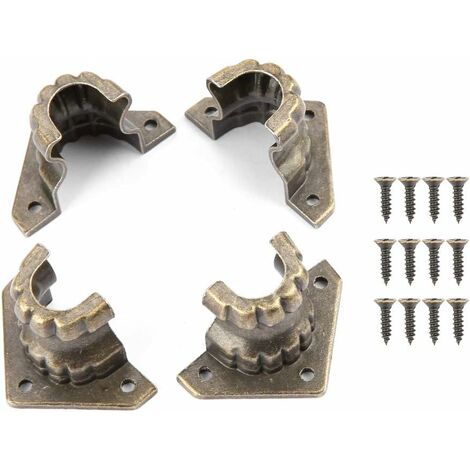 Cornières De Protection En Bronze - 22 Mm - Lot De 50 + Vis - Pour Coffres Et étuis