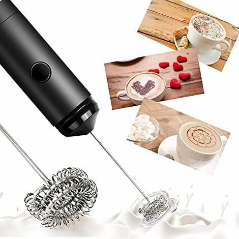 Mousseur à Lait électrique Puissant - Pour Latte, Cappuccino, Chocolat Chaud, Facile à Nettoyer, Design Ergonomique