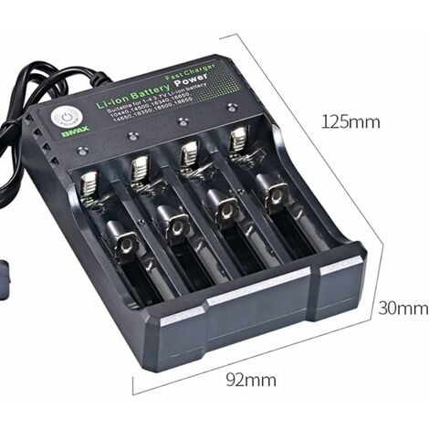 Chargeur de batterie universel Smart pour 18650 18500 18350 17670 17500 16340 14500 10440 20700 21700 22650 26650 3,7 V Li-Ion NI-MH - Pile AAA AA. Chargeur