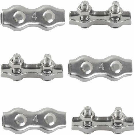 10 Serre-Câbles En Acier Inox 304 - Pour Câble 3 Mm, Fixation Cordage, M3