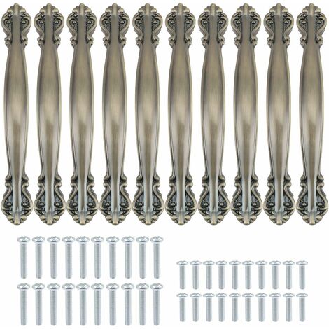 Lot De 10 Poignées De Meuble En Verre Façon Diamant - Diamètre 30 Mm - Avec Visserie Incluse - Pour Armoire, Tiroir, Commode