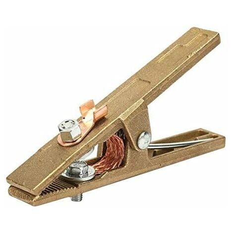 Laiton Pince de Masse, Pince de Terre à Souder pour Souduremise à la Terre de Câble pour la Machine de Soudure (300A)