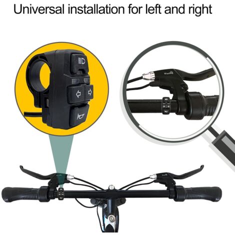 Interrupteur Phare/klaxon DK21 1S Pour Vélo électrique, Scooter, Tricycle - Étanchéité IPX4, Petite Taille, Installation Facile