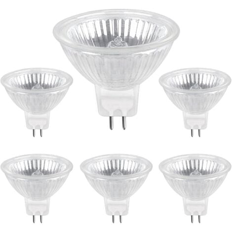 Ampoule Halogene GU5.3 35W 12V, 400lm Blanc Chaud 2700K Dimmable, Ampoule Spot Halogène MR16, pack de 6