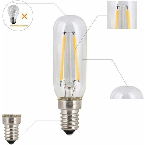 2 x Ampoule pour hotte aspirante 2w LED SES E14 Petit vis Edison.