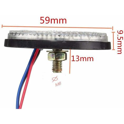 Feux Remorque LED, Feu Arriere Remorque 2PCS Feux LED Feu de Freinage  Réflecteur Rond LED Feu