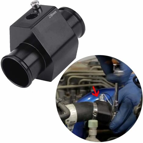 Adaptateur Sonde Température Eau 28mm Pour Voiture - Alliage Aluminium Universel Avec Colliers