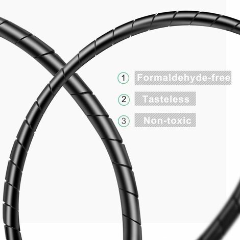 Gaine Spirale Flexible Universel 6mm, Kit De Câble Rangement 1 Pack De Tube Denroulement De Cable En Spirale Pour Proteger Le Cable Dantenne Tvpcusbteleaux 15m Noir6mm15m 73227790