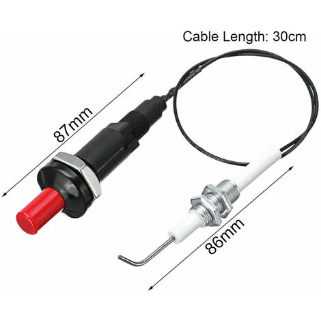 Allumeur Piézoélectrique Pour Grill Gaz - Kit Universel 2 Pièces, 20kV, 30cm Fil
