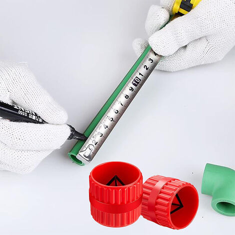 Ébavureur Pour Tubes En Plastique – Compatible Diamètres 20, 25, 32, 40, 50, 63 Mm – Pour Chanfreiner PE, PVC, PPR – Lame En Carbure, Poignée Ergonomique, Outil Professionnel Et Bricolage