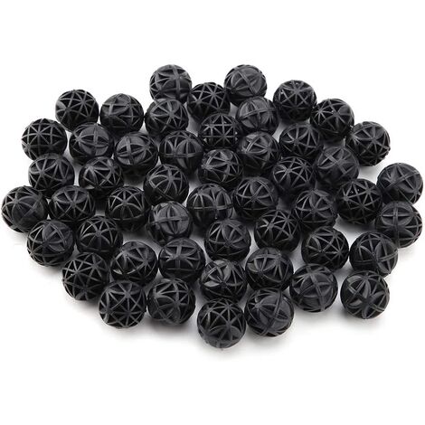 50 Pcs Bio Filtre Poreux Biochemical Ball Filter Media Filtre À Eau Matériau avec Coton pour Fish Tank Pond Aquarium Cascade Fontaine(16mm) (1/5)