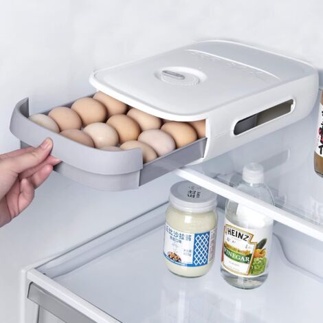CSPone Boite Oeuf Frigo Rangement Double Couche Avec Couvercle 36 Œufs Avec Angle D'inclinaison