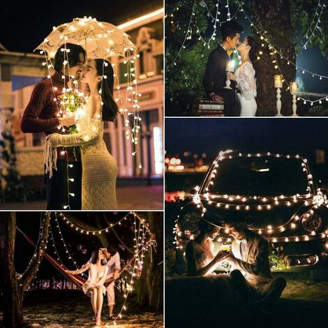 Cshare - Guirlande Lumineuse Noël Extérieur 40m 400 LED IP44 - 8 Modes, Minuterie, étanche Pour Jardin, Maison (blanc Chaud)