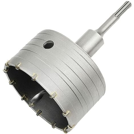 Scie à Cloche Trépan Béton avec Adaptateur SDS Plus 110 mm, Pour Brique Béton Ciment Pierre (100mm+110mm SDS Plus Adaptateur)