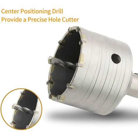 Scie à Cloche Trépan Béton avec Adaptateur SDS Plus 110 mm, Pour Brique Béton Ciment Pierre (100mm+110mm SDS Plus Adaptateur)