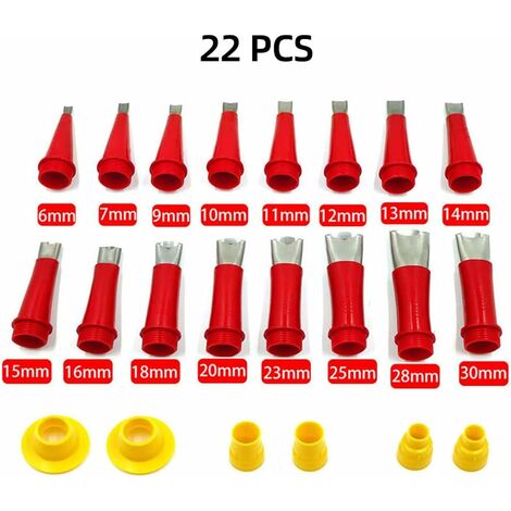 22 PièCes SéRies Acier Inoxydable Calfeutrage Buse Applicateur Calfeutrage  Finition Colle Silicone Mastic Outil de Finition