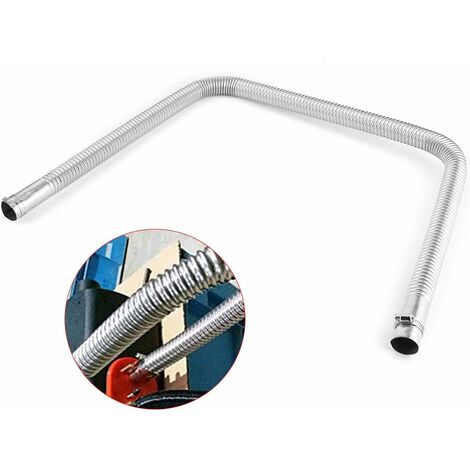 Tuyau D'échappement En Acier Inoxydable Pour Générateur - 120 Cm, Avec 2 Colliers - Réduction De Bruit - 9