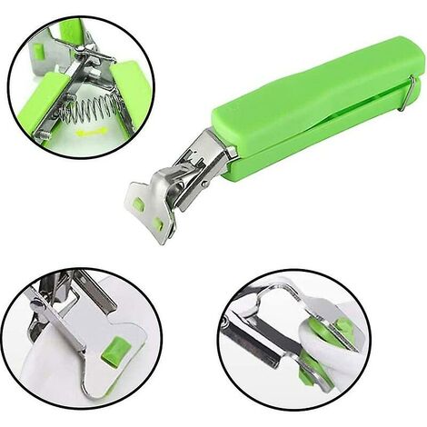 PINCE,CLIP,POIGNEE ANTI BRULURE Pour Récipient Chaud Sortant Du Micro-ondes, Bain Marie, Four, Barbecue. Réchaud Camping. Acier Inoxydable, Antidérapant Silicone. Utilisation Et Rangement Simple