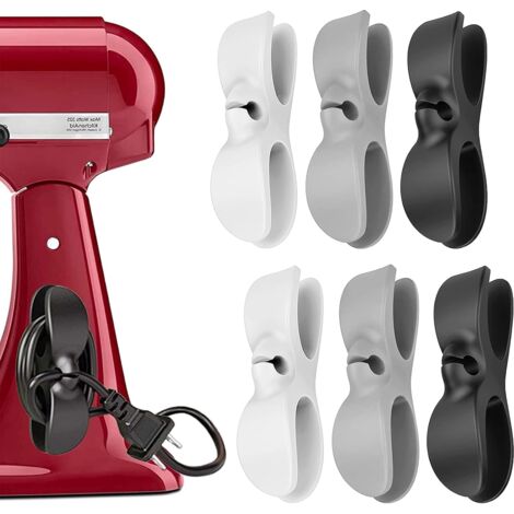Lot De 4 Organiseurs De Cordon Pour Appareils De Cuisine, Enrouleurs De Cordon Pour Appareils électroménagers, Mixeur, Cafetière, Autocuiseur, Friteuse à Air – Blanc
