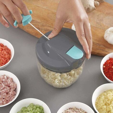 Coupeur manuel de viande de hachoir de broyeur d'ail, robot culinaire  manuel de hachoir de hachoir de traction de main 