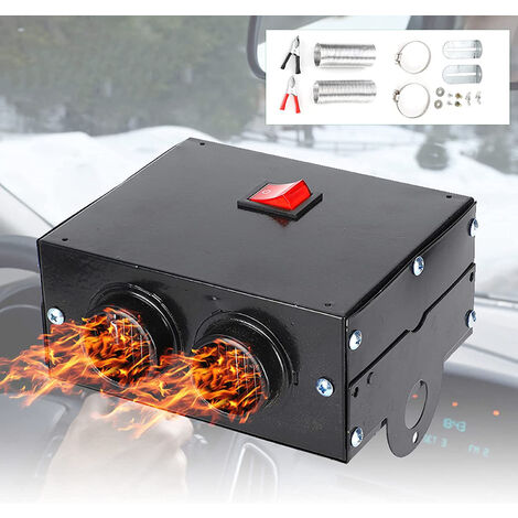 Chauffage Voiture 4 En 1 - Dégivrage 12V, Purificateur Air, Ventilation - 90°-360° Réglable - Portable