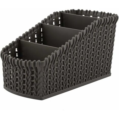 Organiseur Salle De Bain WENKO - 4 Compartiments, Noir, Design Industriel