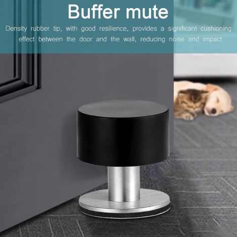Butée De Porte Murale En Acier Inoxydable Uxcell - 250mm De Haut Avec Pare-choc Caoutchouc