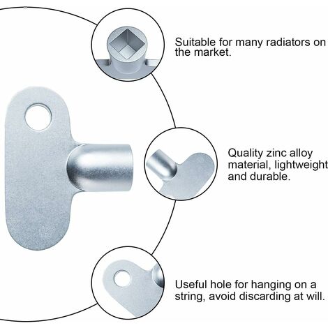 Lot De 3 Clés De Purge De Radiateur, Clés De Valve De Radiateur Pour Purge Et